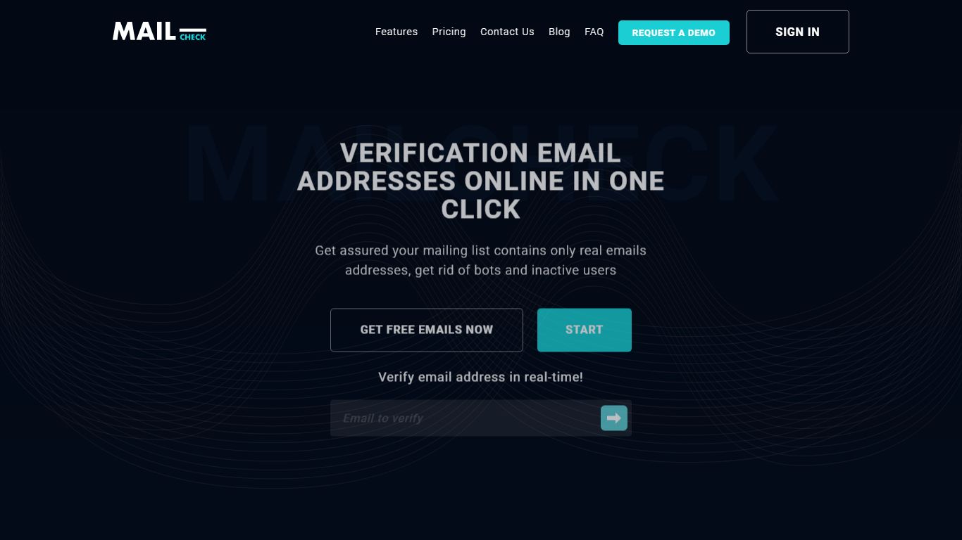 Online email verification tool. Bulk check and cleaning | Mailcheck